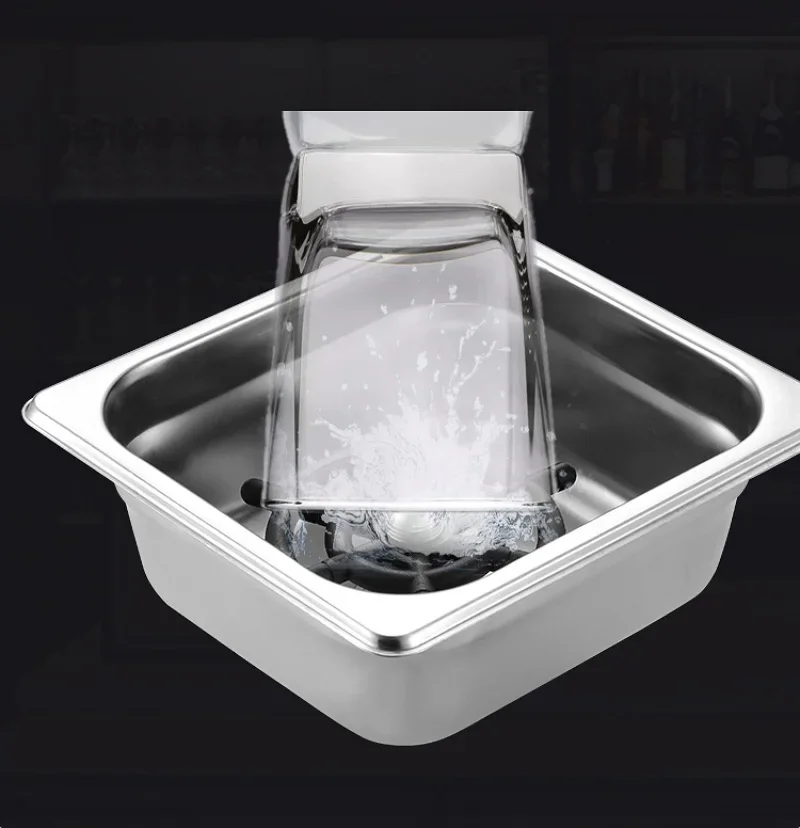 Square Coffee Bar Pitcher Glass Rinser Automatic Cup Washer 360 Degree Rotating Nozzle Milk Cup Cleaner Tool Kitchen Accessories
