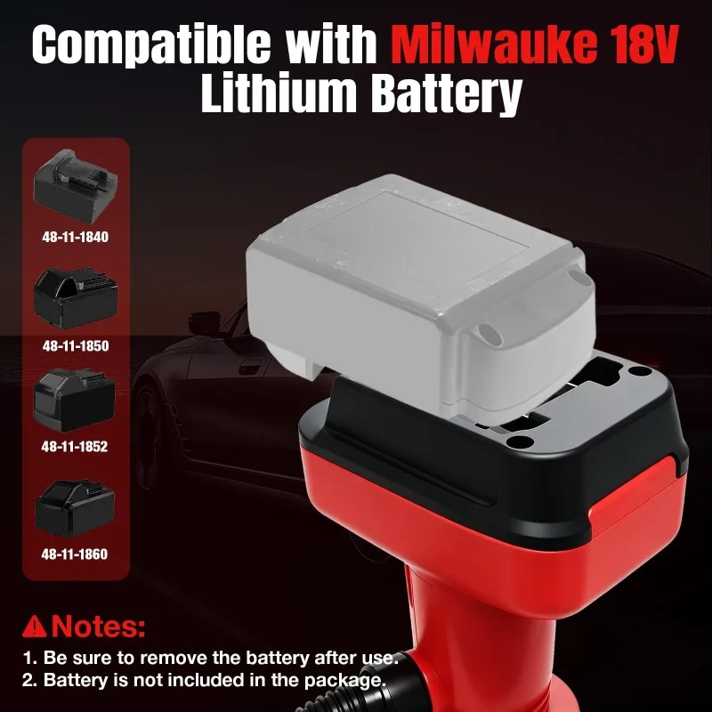 5GPM Fuel Transfer Pump with Automatic Shut-off Function for Makita/Milwaukee/Bosch 18/20V Lithium Batteries Water and Oil Pump