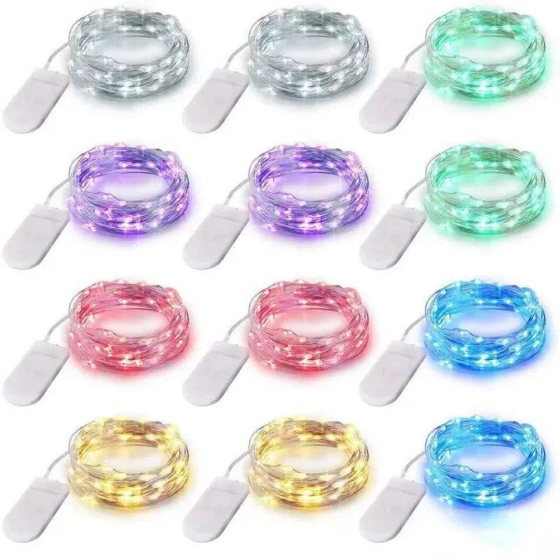 LED Fairy String Lights Battery Operated LED Copper Wire String Lights Outdoor Waterproof Light For Bedroom Wedding Decor