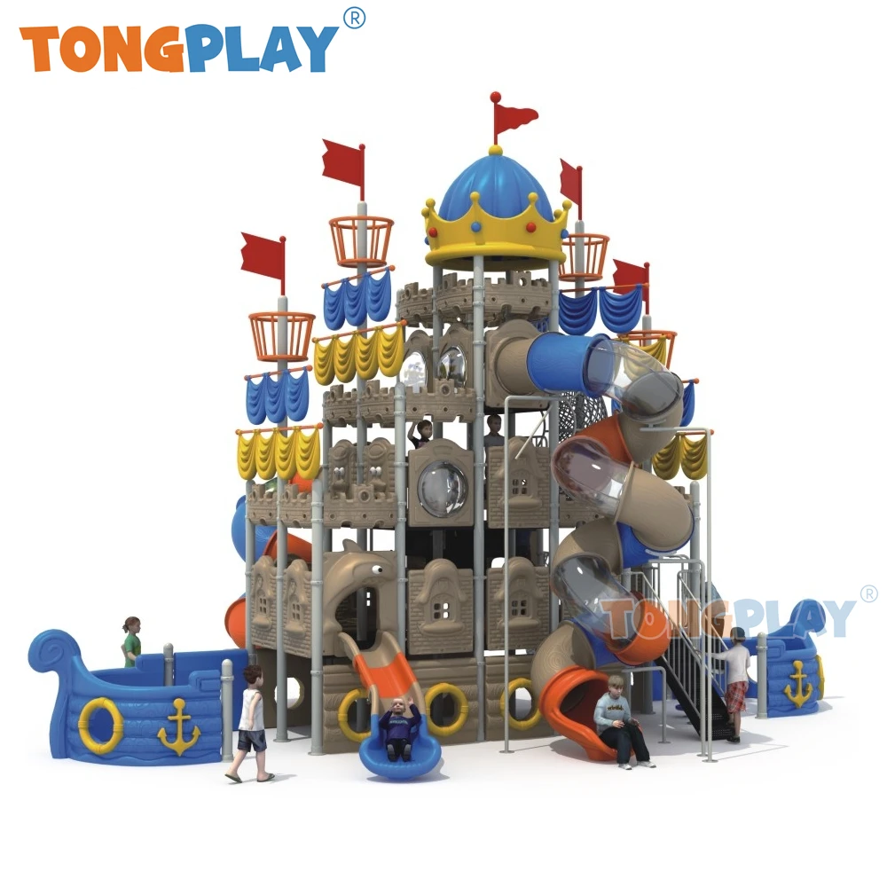 Tong play Large ship series best-selling custom-made outdoor slide quality factory equipment children's outdoor playground