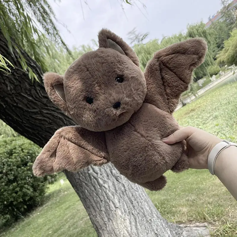 Bat Plush Toy Creepy Goth Bat Stuffed Animal Bat Toys Goth Bat Plush Soft Hugging Plush Cute Vivid Soft Bat For Children Boys