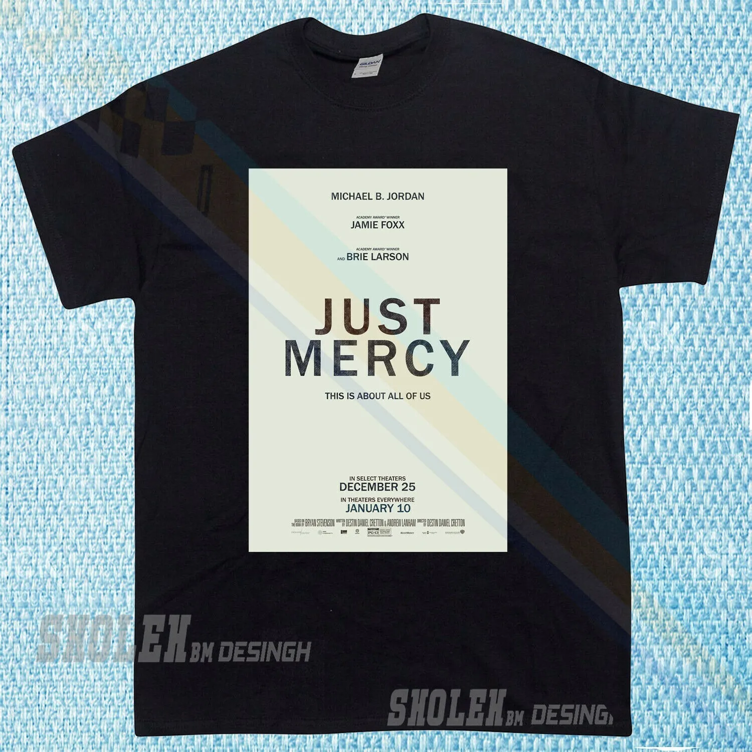 

НОВАЯ ФУТБОЛКА INSPIRED JUST MERCY MOVIE TOUR РЕДКИЙ MERCH СМЕШНАЯ МУЖСКАЯ ВСЕ РАЗМЕРЫ