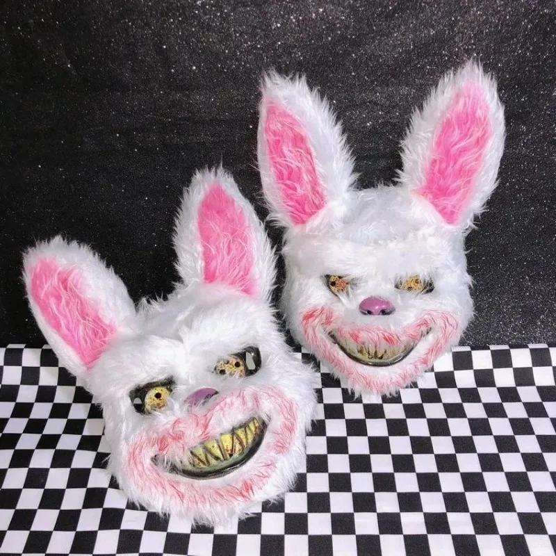 หน้ากากแฟนซีปาร์ตี้ฮาโลวีน 2025 ลายหมีกระต่ายการ์ตูนสยองขวัญ  สำหรับคอสเพลย์  คลุมศีรษะ  ใช้ในงานคาร์นิวัล  อุปกรณ์ประกอบฉากปาร์ตี้