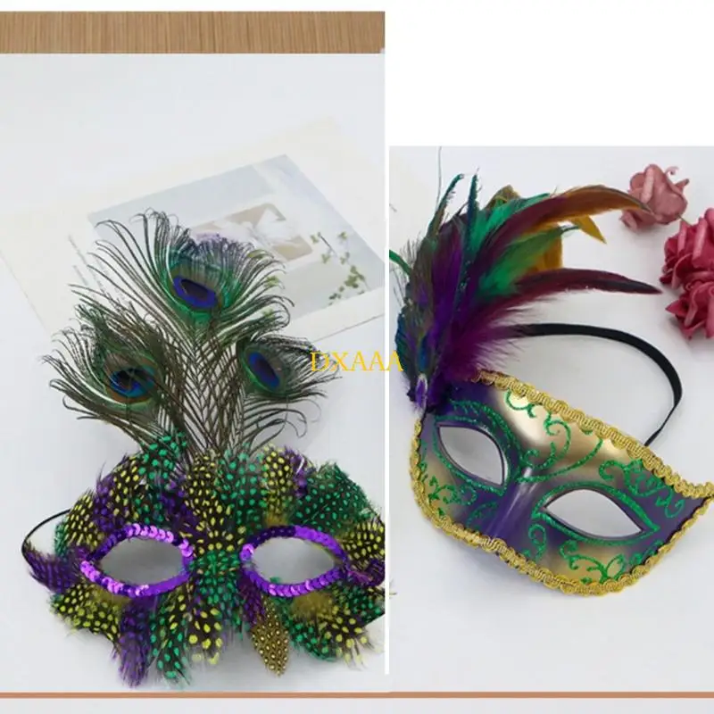 

DXAA Fashion Mask With Rhinestones Half Face Design For Carnivals Costume Parties And Themed Event