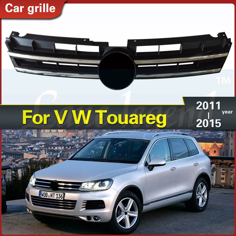 Car Front Bumper Lower Grille Air Intake Grill Chrome Trim Fit For VW Touareg 2011-2014 Grille Grill Touareg 7P6 853 671E 7P685