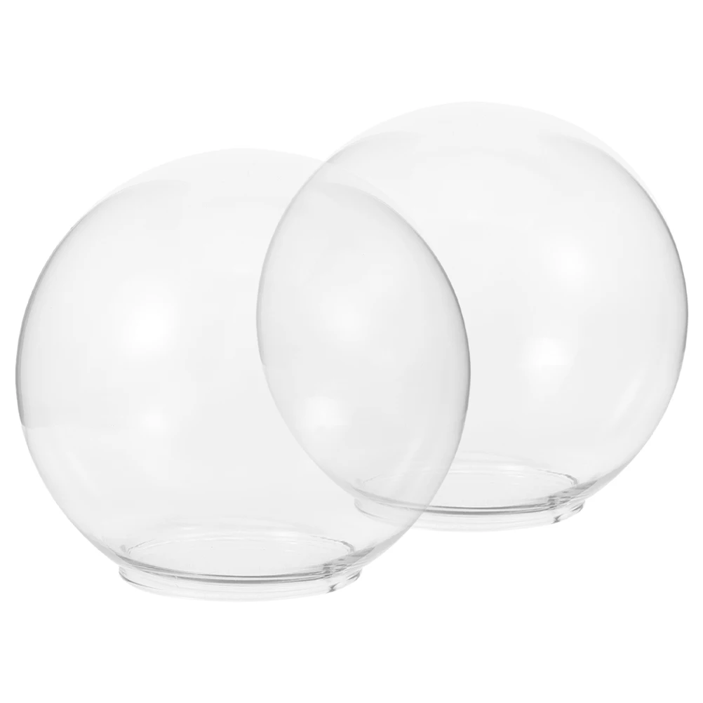 

2Pcs Clear Glass Globe Lamp Shades Molecular Design Replacement Shades for Living Room Cozy Romantic Ambiance Ceiling Lampshades
