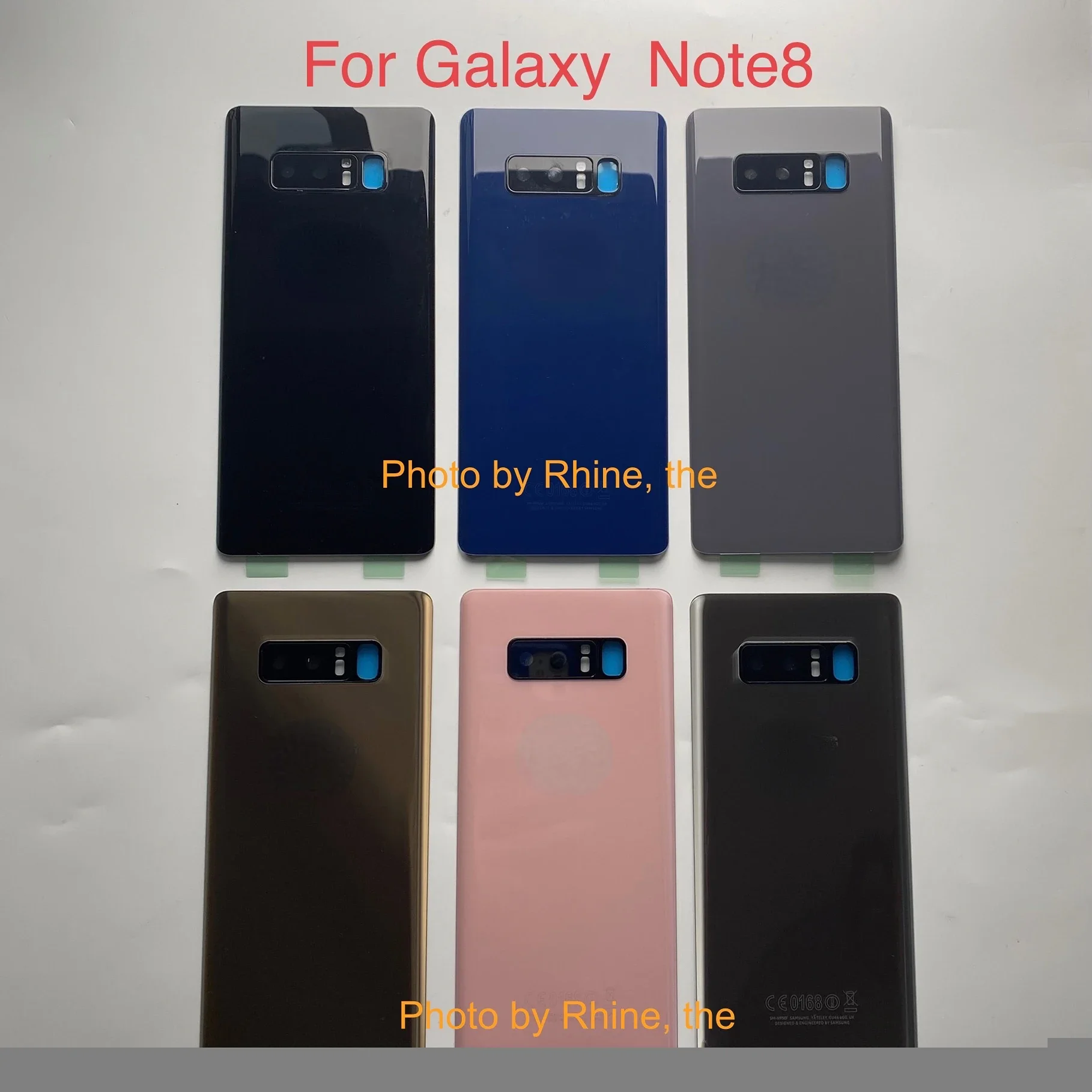 For Samsung Galaxy Note 8 N950 N950F N950U N950A Back Cover Glass Battery Rear Door Excellent Housing Case Replacemet Original