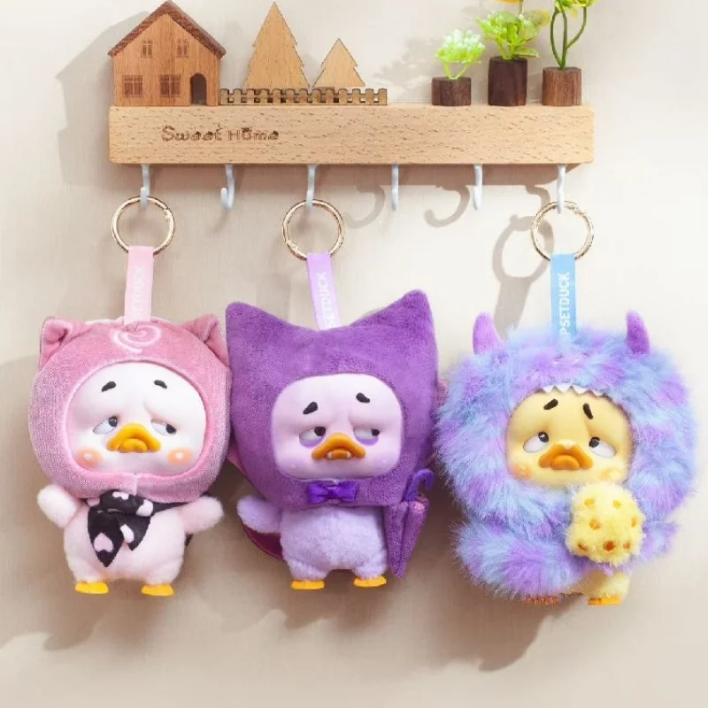 정품 애니어잉 덕 업셋덕 컬러풀 플레이어 덕 깃털 벨벳 블라인드 박스 트렌디 플레이 백 할로윈 귀여운 인형 선물