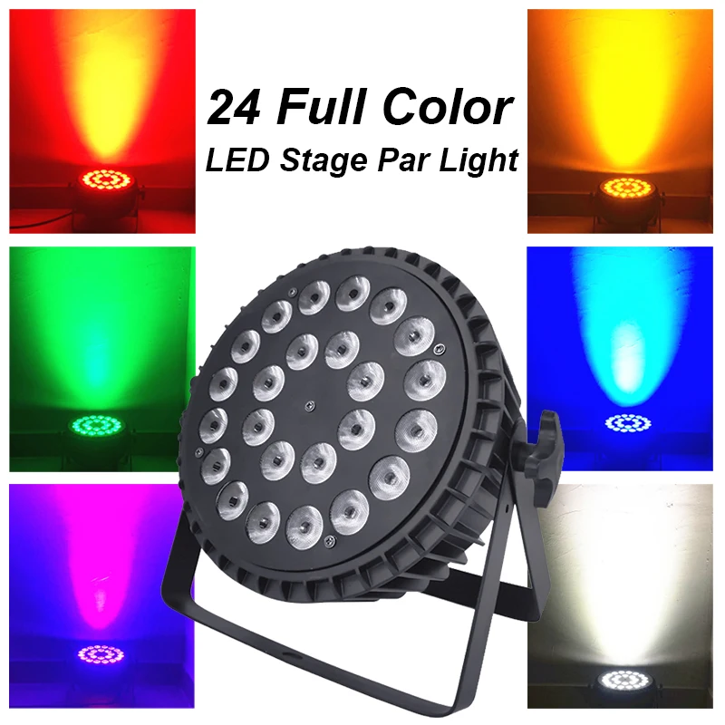 

Aluminum Alloy LED Par 24x18W RGBWA+UV Light DMX512 Disco Christmas Lights Stage dj Bar Ballroom Lighting