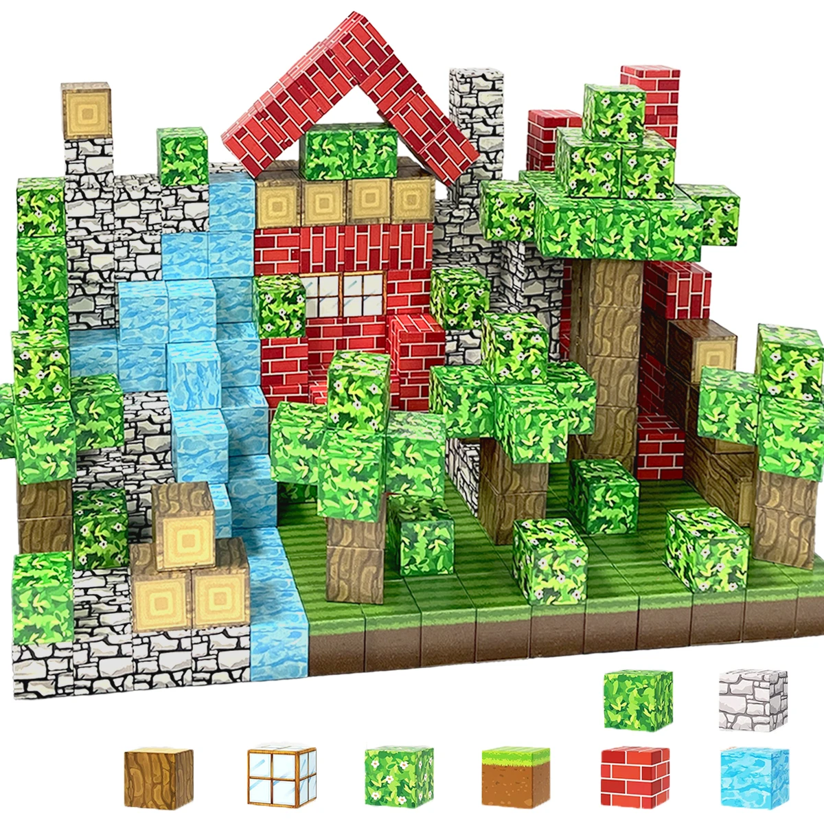 

100 PCS Magnetic Building Blocks For Kids, STEM Sensory Cubes For toy, Magnetic Birthday Gift Toys, As Halloween, Christmas Gift