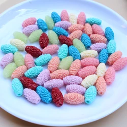9mmOval shape Artificial Coral Beads flower beads Multi-color for Jewelry Bracelet Necklace Earring making DIY Charms
