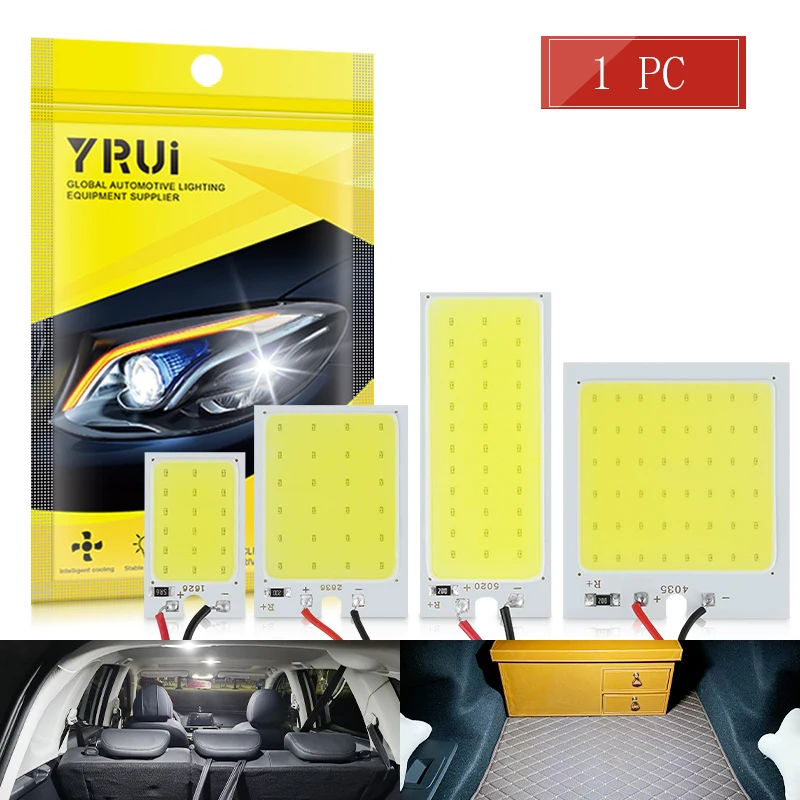 

Yirui New Auto Parts T10 COB 12V LED Bulb Reading Light TopTail Box License Plate High Brightness