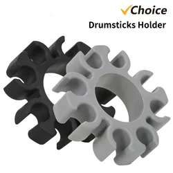 Soporte para baquetas, soporte para palillos, soporte para cepillos, varilla de tambor de goma antideslizante, sostiene hasta 4 pares