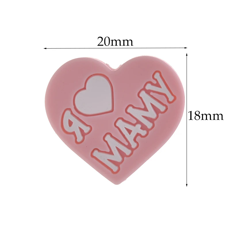TeWindsor-Perles en Silicone avec Lettres Imprimées pour Bébé, Bijoux pour Sucette, Collier, Accessoire de Bricolage, Soins de Dentition, 18x20mm,