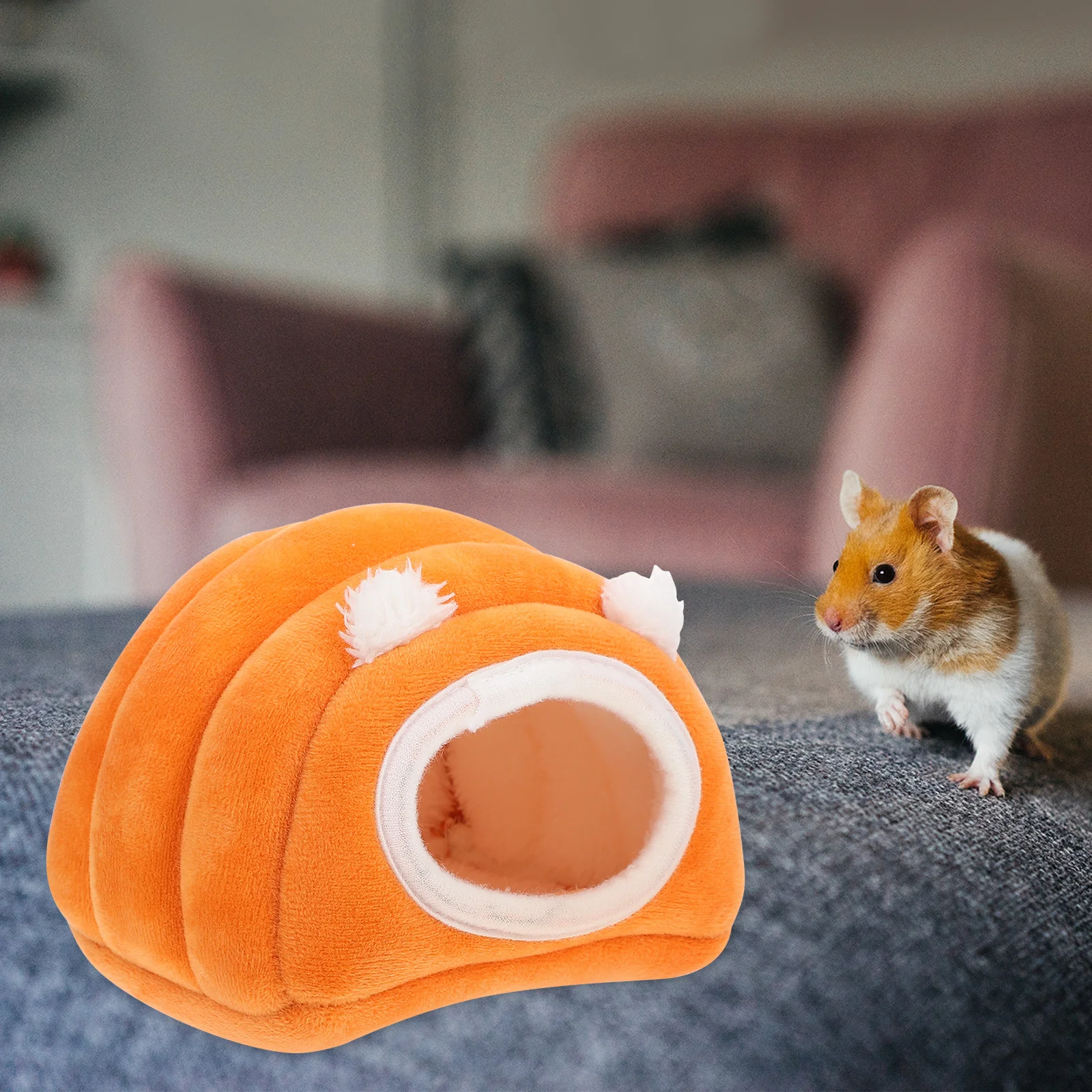 

1Pcs Pet Cotton Nest Small Hamster Sleep Bed Warm Soft Comfy Sleeping House Lightweight Portable Pet Sleep Bed