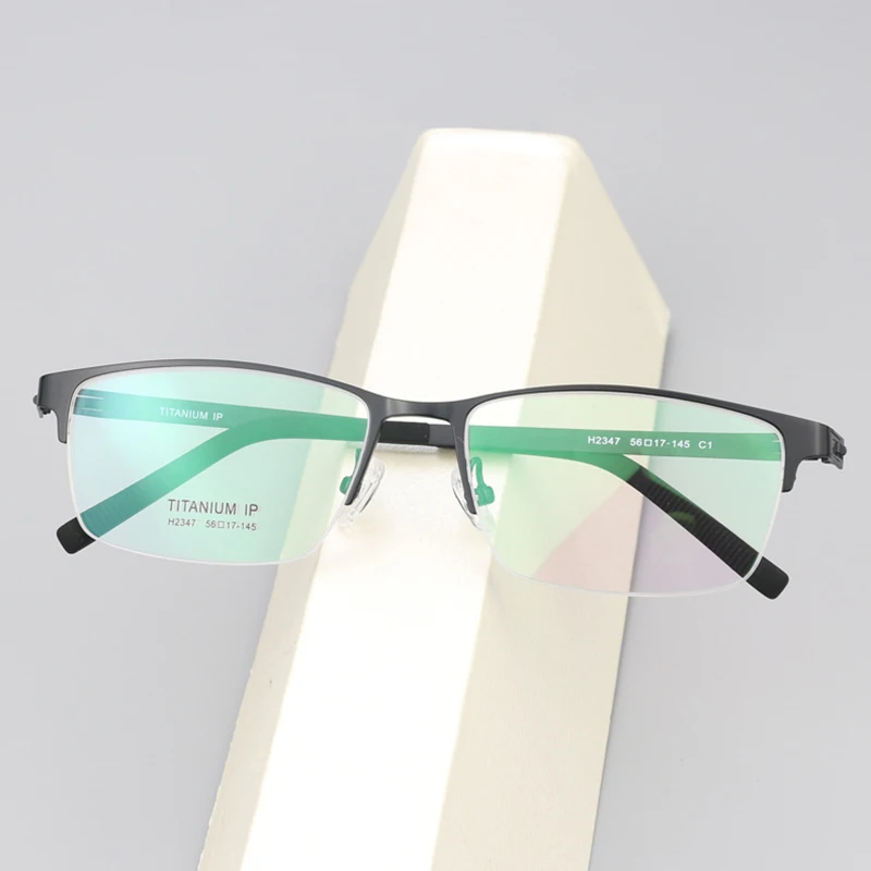 

Fashion Ultra-light Sport Optical Eyeglasses Prescription Myopia Eyewear Men Women Semi FrameTitanium Glaesses Spectacles