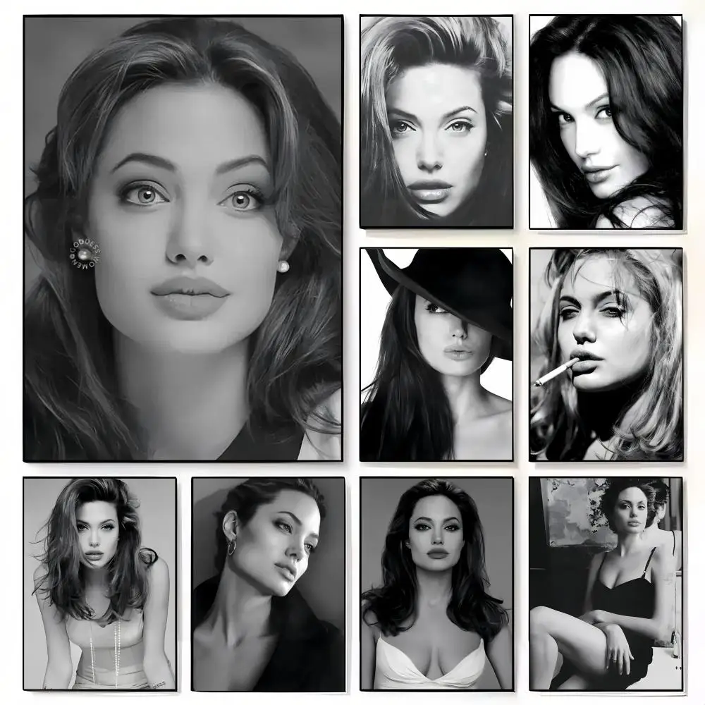 A-angelina j-jolie Poster Decorative Wall Art for Living Rooms, Bedrooms, Bars & Cafés, Stylish Home Décor Gift