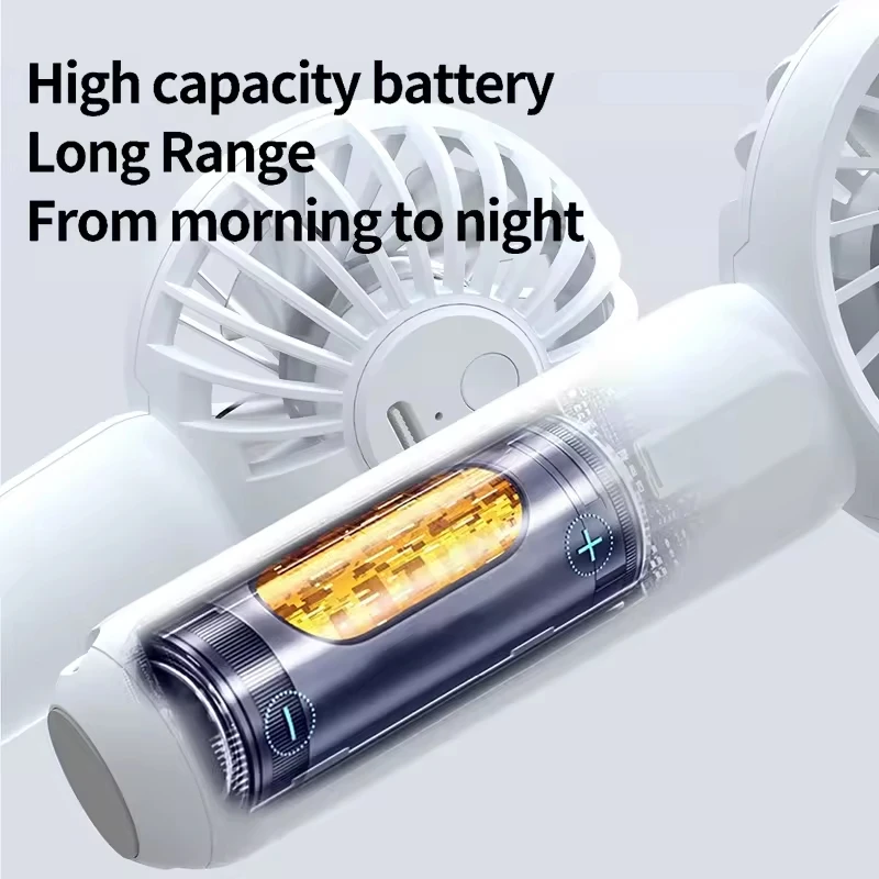 Custom LOGO High Speed Power Storm Cannon Handheld Fan Cold Cooling Mini Fan 1200 MAh Rechargeable Type-C Portable Usb Fan - view 5