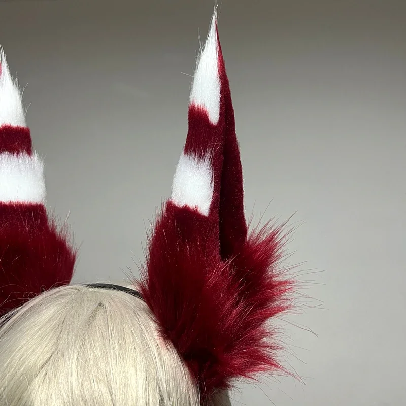 New Custom for Xayah the Rebel Original Skin Cosplay Ears LOL Fox Wolf Bird Ears Headwear Cosplay Hand Made Lovely Hollaween view 2