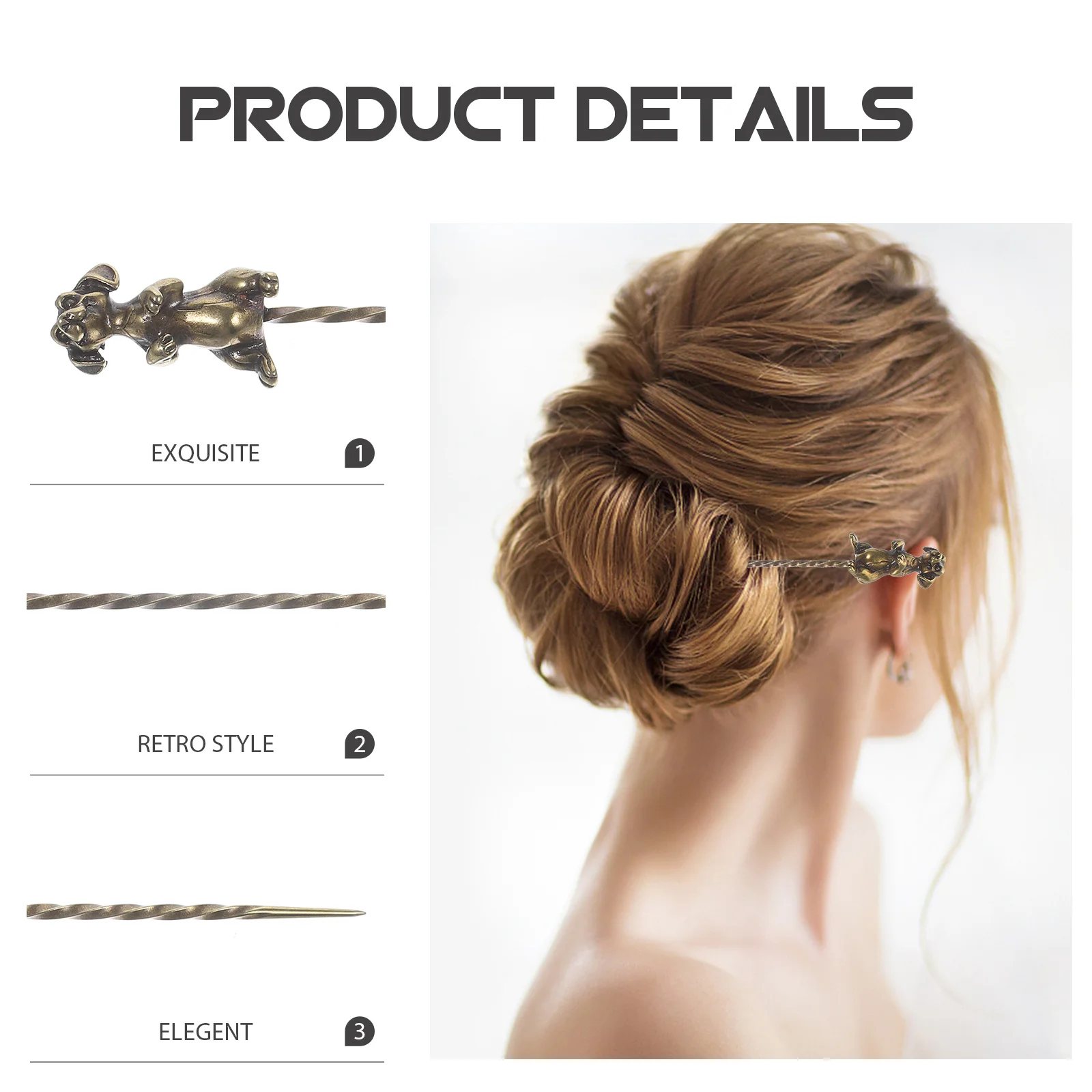 

Brass Tea Needle Exquisite Craftsmanship Unique Design Rustic Artistic Multi Functional Use Tea Tool Hair Pin