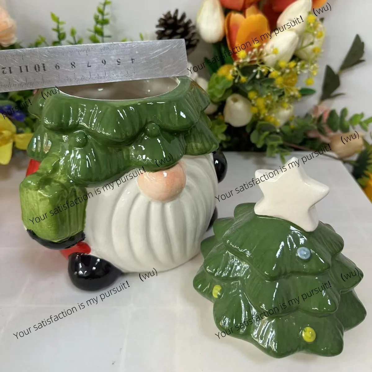 Christmas ornaments creative Santa candy piggy bank home ornaments American cute cartoon storage