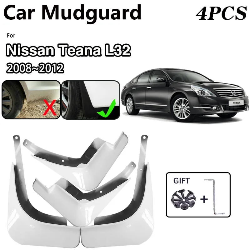 

Car Baking Paint MudFlaps For Nissan Teana L32 2008 2009~2012 2011 Accessories Mud Flap Guard Splash Front Wheel Fender Mudguard