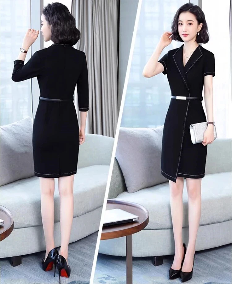 new spring autumn summer office lady fashion casual plus size brand female women girls dress