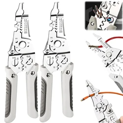 Wire Stripper Tools Electrician Decrustation Pliers Multifunctional Crimper Cable Cutter 4-in-1 Professional Wire Repair Tools