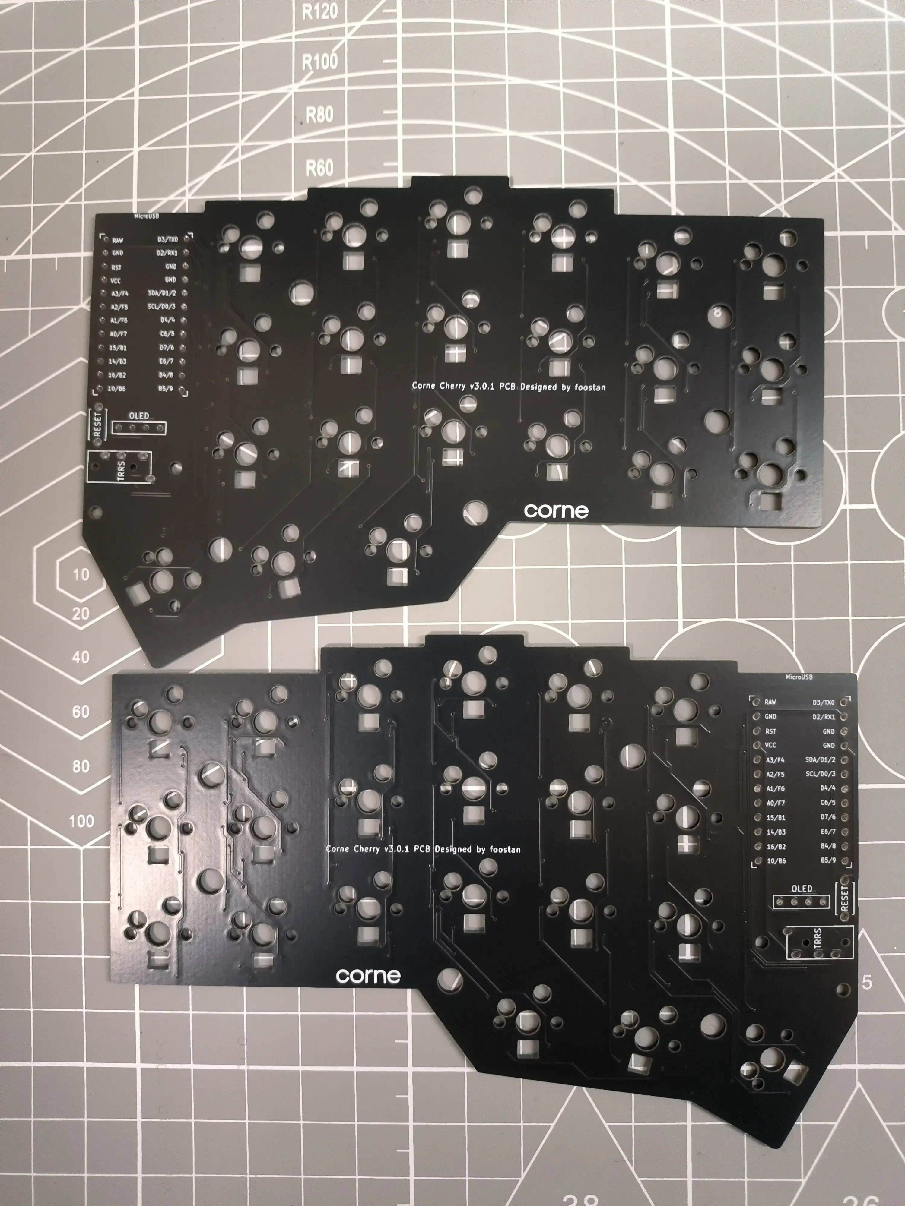 Corne V3 Split Keyboard Accessories PCB Board Customized DIY Corne Cherry V3 Crkbd Split Keyboard Kit Customer Assemble All Part