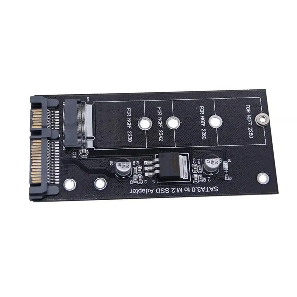 M2 To SATA3 Adapter Card High Efficiency SATA M2.SSD Convert Adapter Card NVME SSD Upgraded SATA 6 Gbps NGFF Adapter