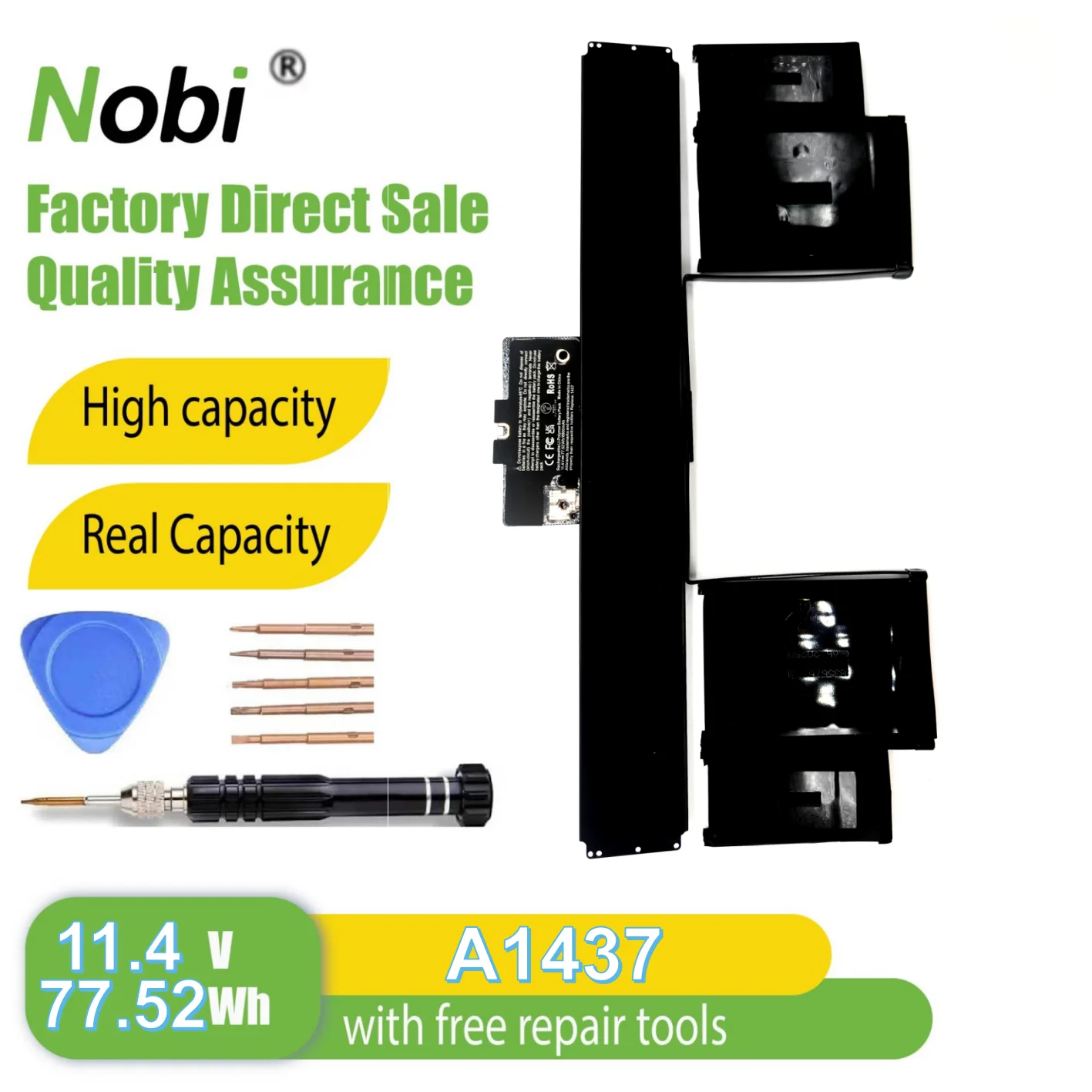 

Аккумулятор Nobi A1437 для MacBook Retina 13 дюймов 2012 Early 2013 A1425 EMC 2557 EMC 2672, совместимый номер детали A1425