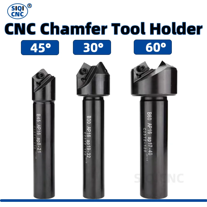 B45 CNC chamfering knife rod APMT1135 1604 discarded chamfering knife 30 degrees 60 degrees straight shank chamfer