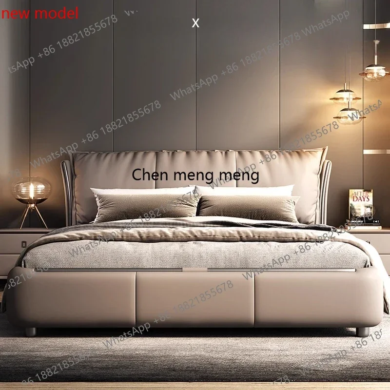 

Полноценная двуспальная кровать King Size с каркасом, дизайнерская кровать для молодоженов, роскошная современная кровать Queen Size, комплекты мебели для спальни, полный набор мебели A178