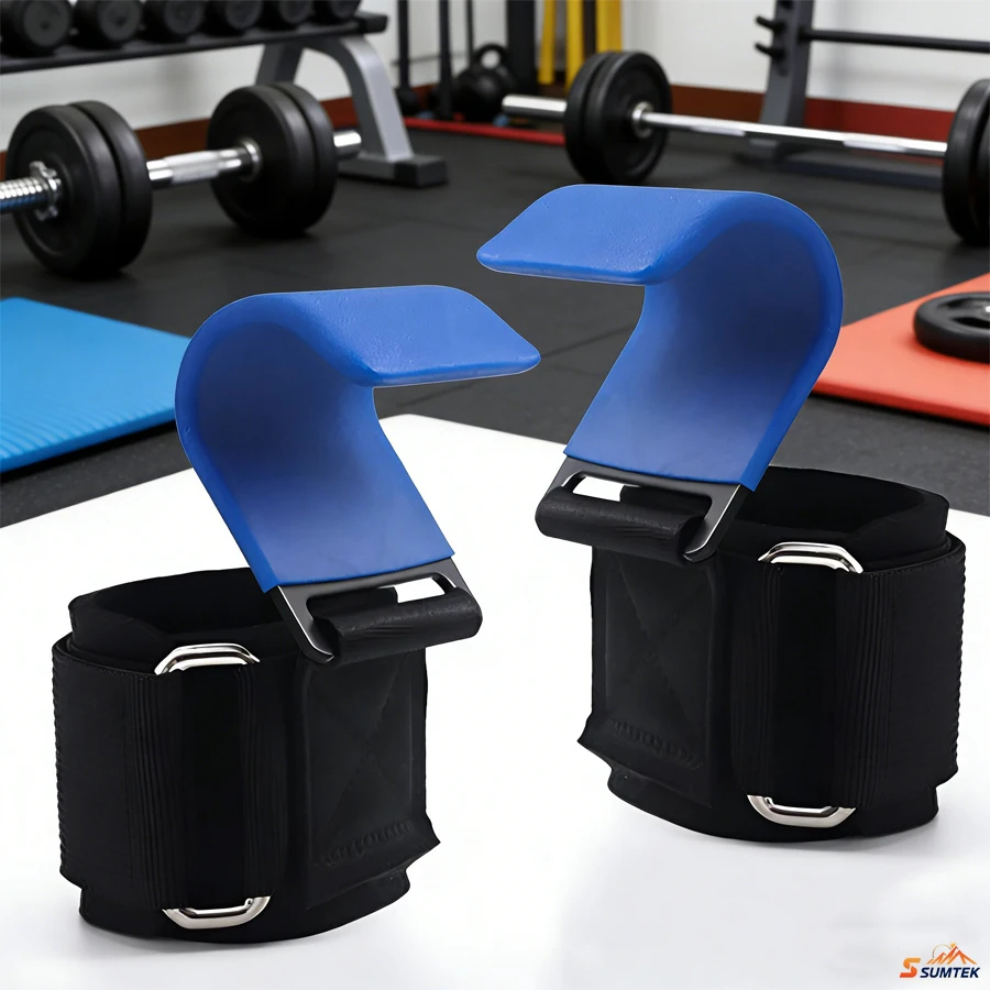 

Fitness Weight Lifting Hooks (Pair) for Deadlifts,Pull Ups,Shrugs - Heavy Duty Wrist Straps for Weightlifting & Gym Workouts