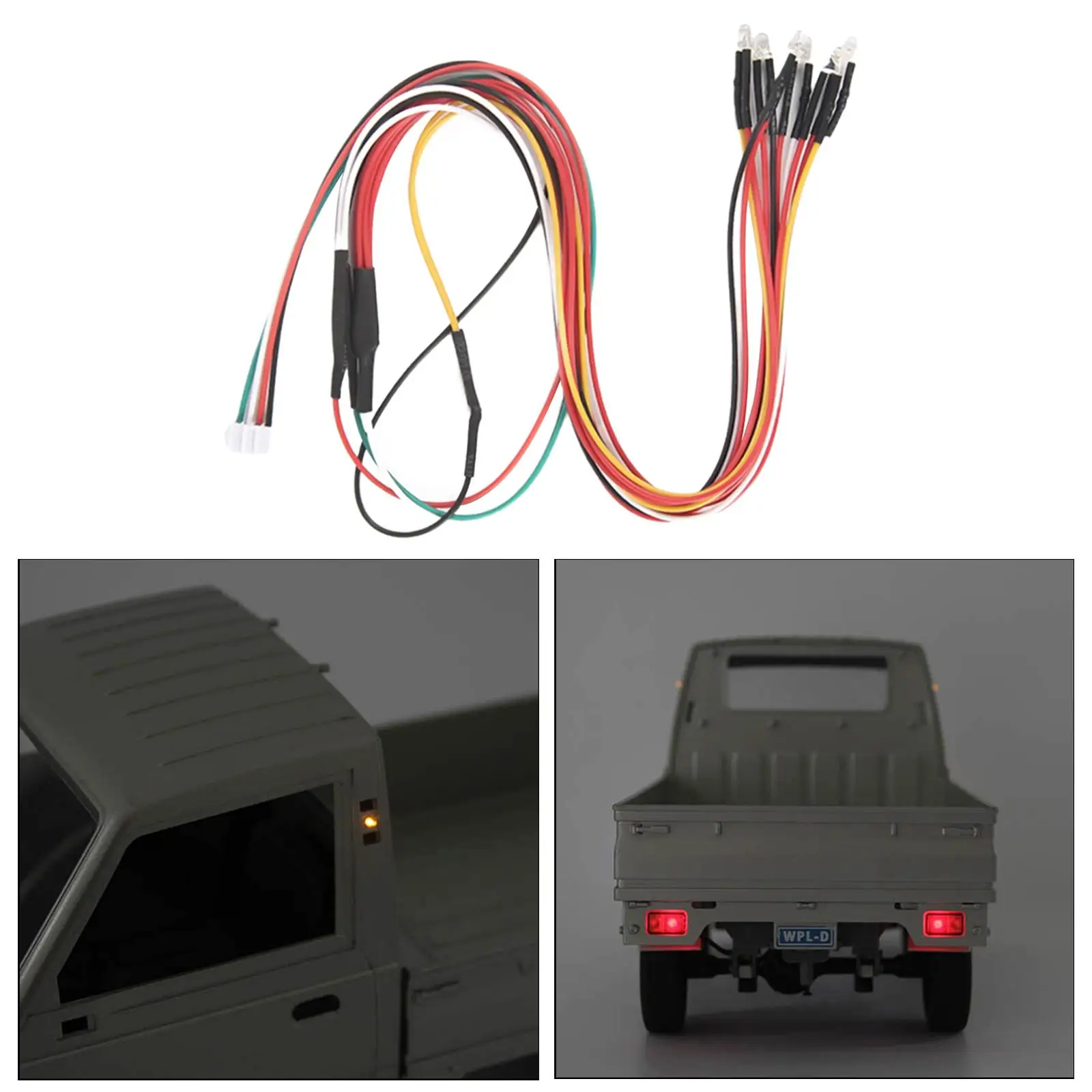 Remote Control Car Modified Light Group Lamp for WPL D12 1:10 Scale RC Climbing Truck Upgrade Parts