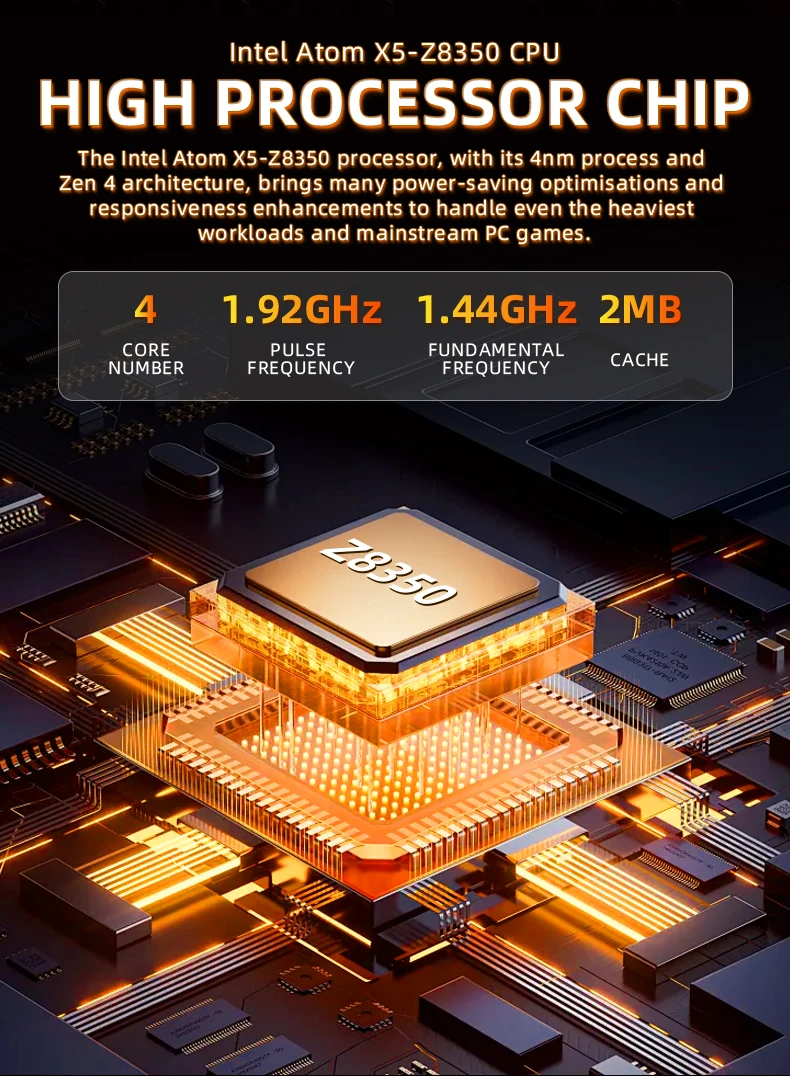 JINGSHA كمبيوتر صغير نهائي منخفض الطاقة مجهزة كمبيوتر صغير x5-Z8350 وحدة المعالجة المركزية 4 جيجابايت رام 64 جيجابايت EMMC WIFI BT 4K