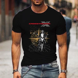 2024 Summer T Shirt Wild Motorcycle Print Compass Graphics Men T-shirt Fashion Casual O-neck Tees Short Sleeve Streetwear Tshirt