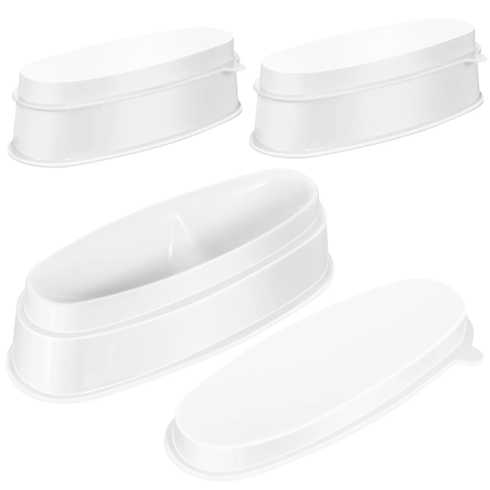 3pcs Nail Dip Powder Tray High-Grade Plastic Dipping Powder Container For French Manicure Gradient Glitter Diy Nail Art Tool