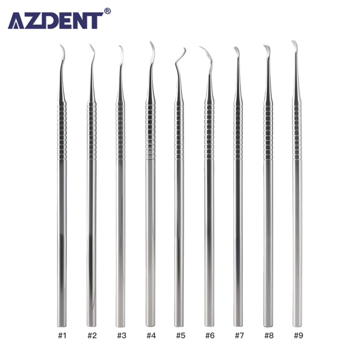 

1PC AZDENT Dental Cleaning Tools Sickle Scaler Posterior Scaler Hoe Scaler With Medical Stainless Steel Material Dental Tools