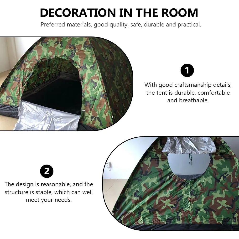 

1Pcs Camping Tent Trip Emergency Tent Preferred Materials Stable Design Comfortable Resting Camping Emergency Shelter