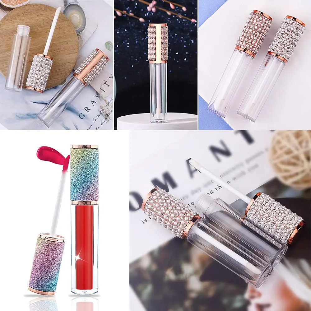 10 Stück 5ml Diamant-Leere Lipgloss-Tuben, Nachfüllbare Tragbare Plastikflaschen, Flüssig-Lippenstift-Behälter, Lipgloss-Probenfläschchen – Detail 5