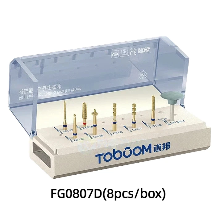 

Dental Bur Kit for Crown Preparation, Ceramic Veneer & Inlay Prep Burs for Anterior/Posterior Teeth and Interproximal Reduction.