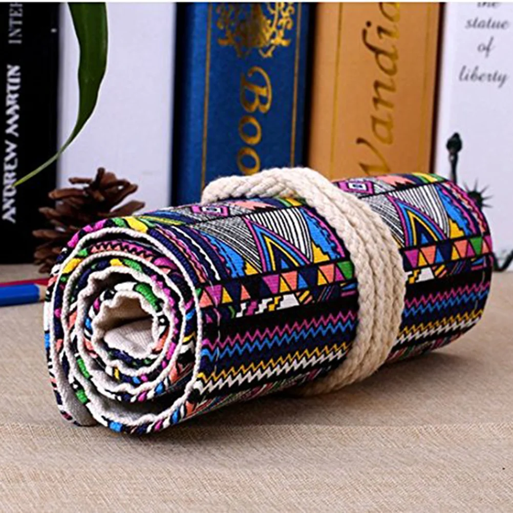 Portalápices de lona con 72 ranuras para lápices de colores, estuche organizador de almacenamiento, suministros de arte, regalo para artistas