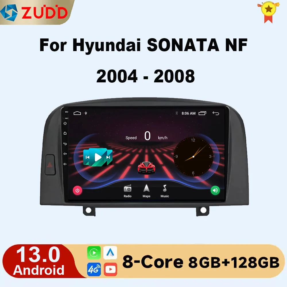 

Android 13 For Hyundai SONATA NF 2004 2005 2006 2007 2008 Carplay Car Radio Multimedia Player GPS Navigation Carplay BT DSP DVD