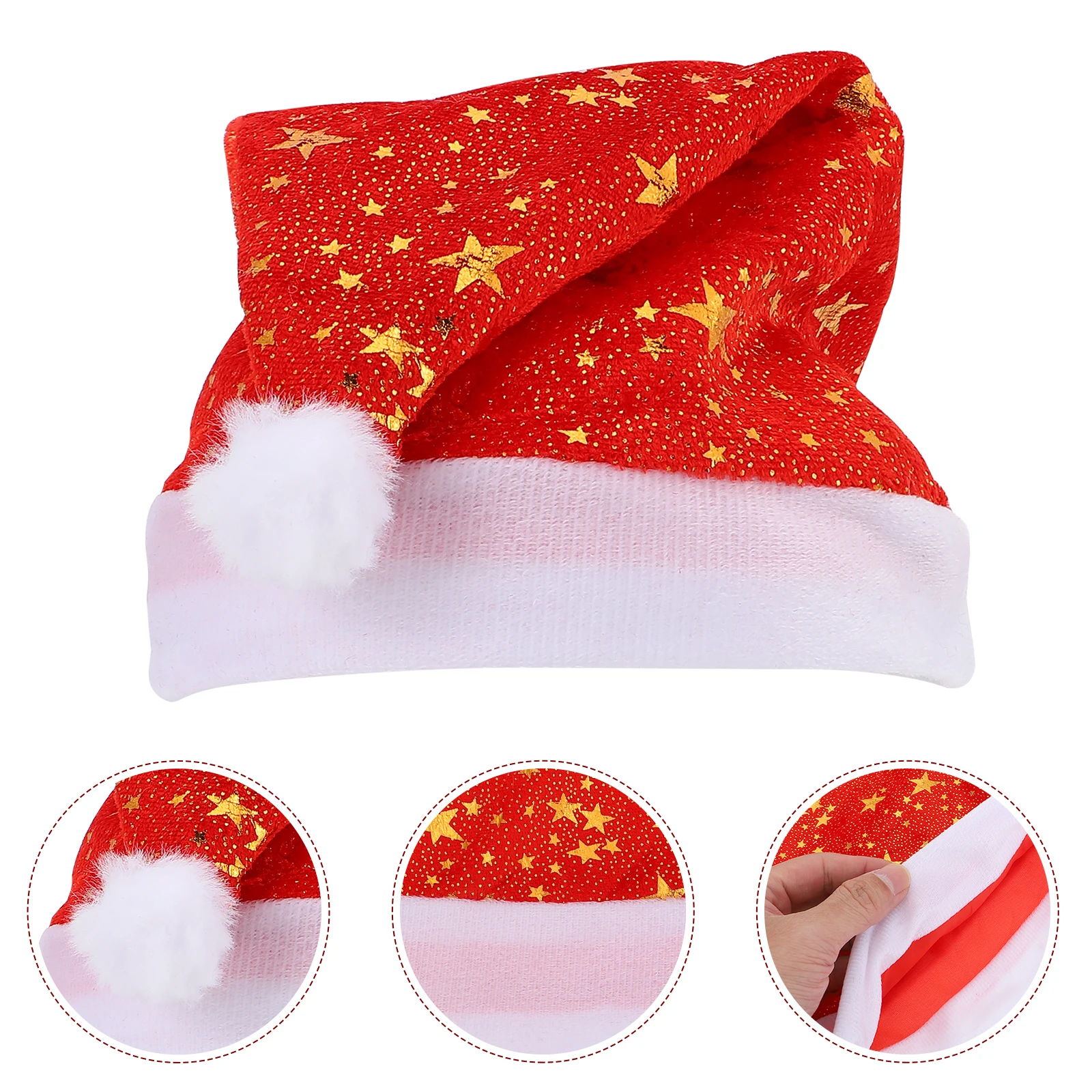 

2pcs Christmas Hats Santa Hat Kids Xmas Holiday Hat Decorations Tree Ornaments Festival Pendant Party Accessory Family Friends