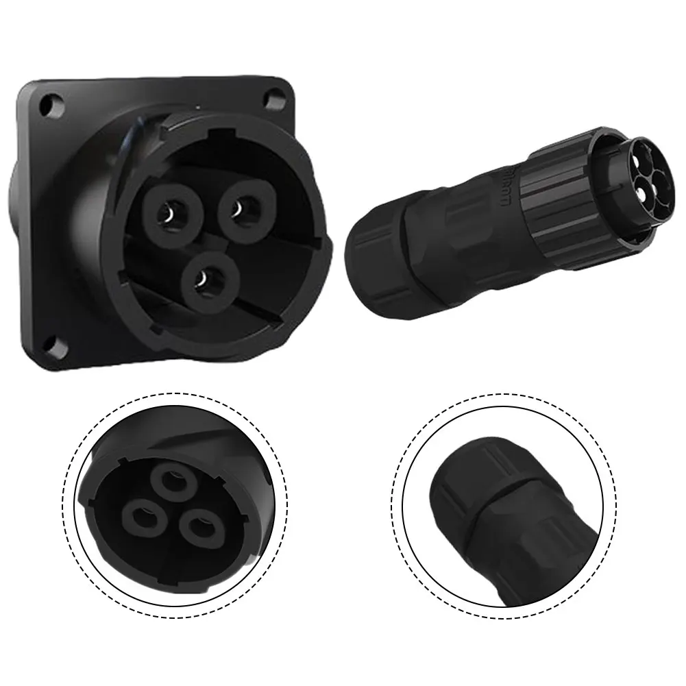 

For Outdoor Power Applications 3-pin 80A Connector Silver-plated 100 Solid Terminals Soldered Wire Connection Aviation Connector