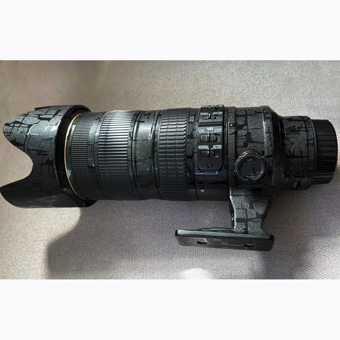 ニコン AF-S 70-200 F2.8G ED VR II用 カメラレンズステッカー コートラップフィルム ビニールデカールスキン AFS 70-200MM 2.8 GII