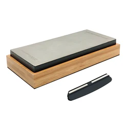 120-3000# Big Diamond Whetstone Kitchen Knife Sharpening System Household Knife Sharpener Sharpen Tool Bamboo Base Angle Guide