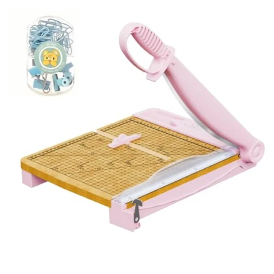 

12 Inch Heavy Duty Paper Cutter Wood Guillotine Paper Cutter and Paper Trimmer 30 Sheets Capacity Paper Cutting Board for Class