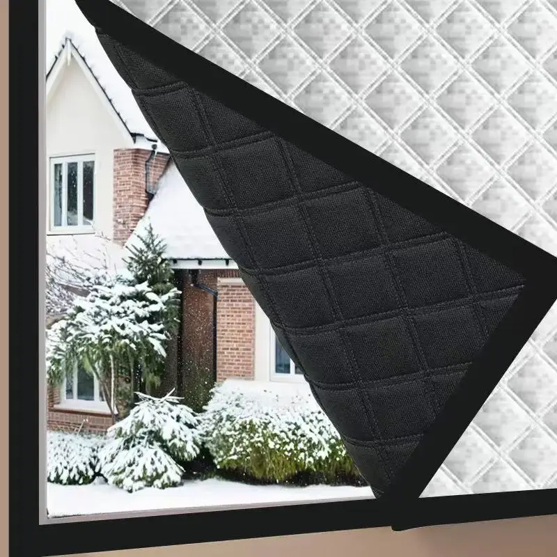 1PC Winter Windproof and Warm Curtain, Winter Special Bedroom Insulation Film, Cold Protection and Sealing Window Windbreak, No